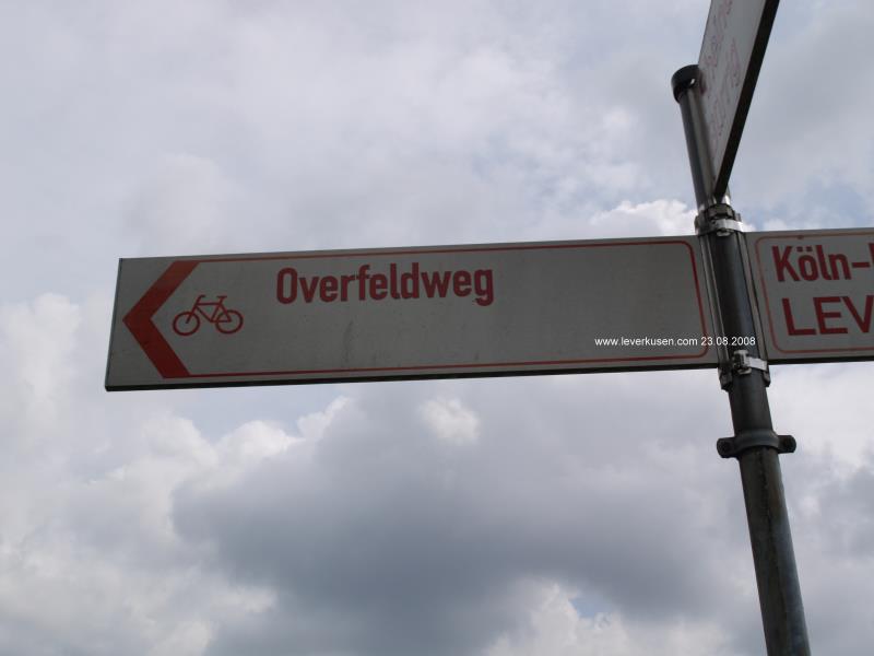 Foto der Overfeldweg: Radwegweiser Overfeldweg