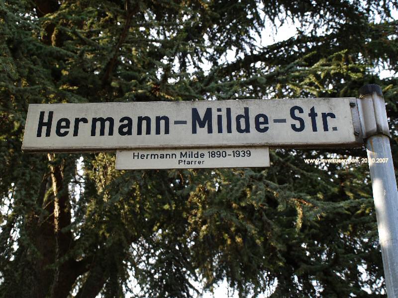 Foto der Hermann-Milde-Str.: Straßenschild Hermann-Milde-Str.