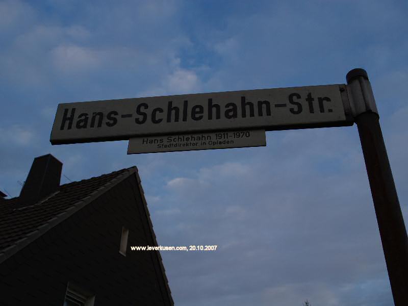 Foto der Hans-Schlehahn-Str.: Straßenschild Hans-Schlehahn-Str.
