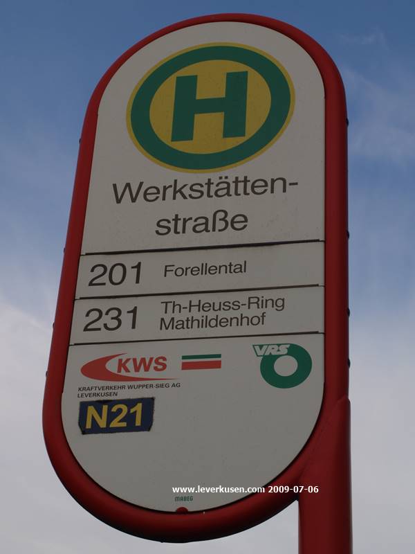 Foto der Werkstättenstr.: Werkstättenstraße, Bushaltestelle