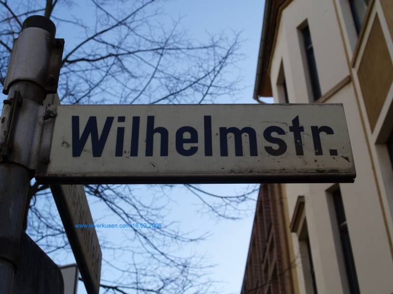 Foto der Wilhelmstraße: Straßenschild Wilhelmstr.
