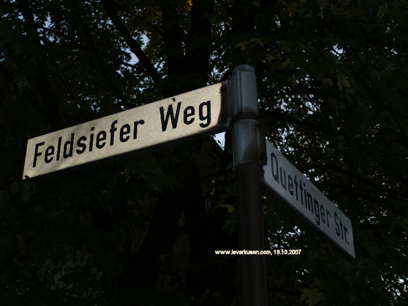 Foto der Feldsiefer Weg: Straßenschild Feldsiefer Weg