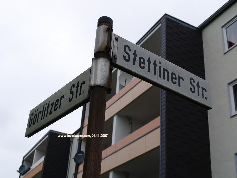 Foto der Stettiner Str.: Straßenschild Stettiner Str.