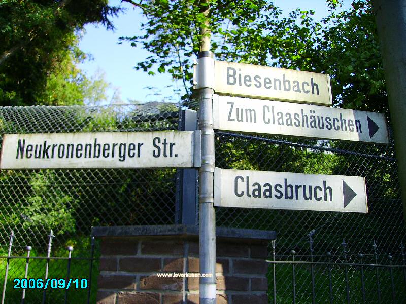 Foto der Claasbruch: Straßenschild Claasbruch