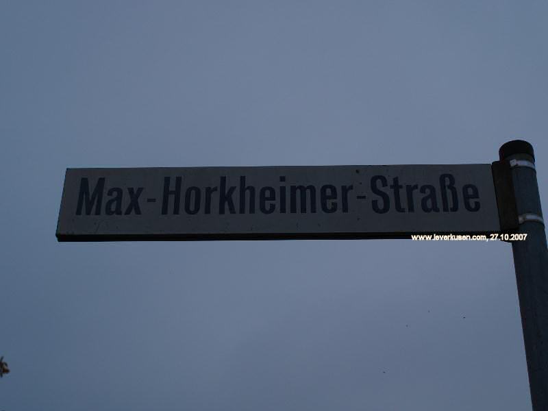 Foto der Max-Horkheimer-Str.: Straßenschild Max-Horkheimer-Str.
