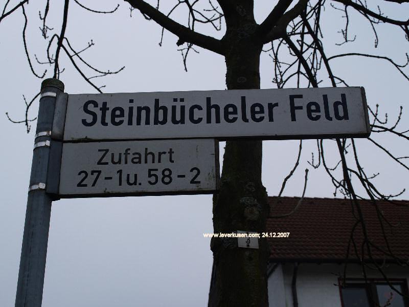 Foto der Steinbücheler Feld: Straßenschild Steinbücheler Feld