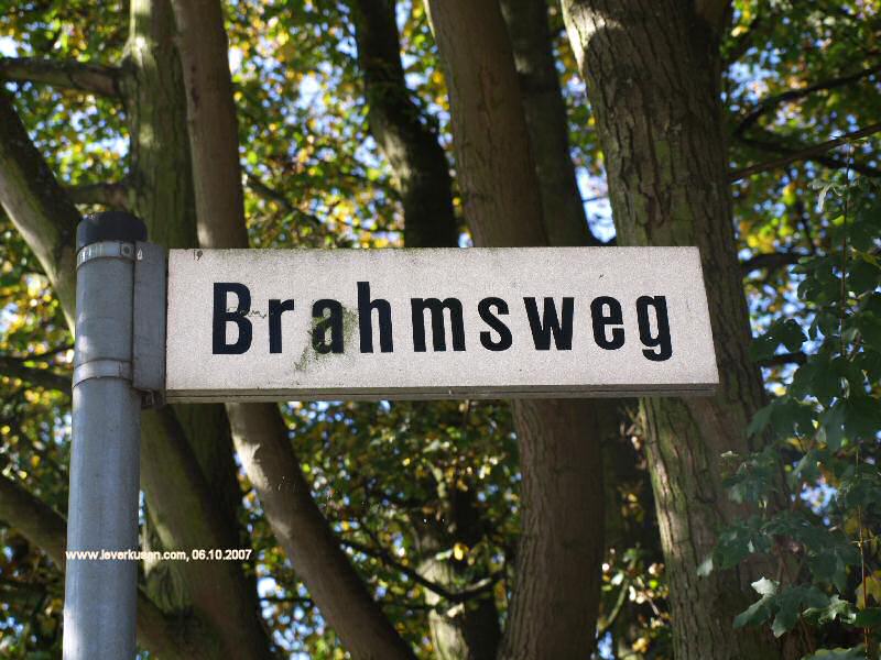 Foto der Brahmsweg: Straßenschild Brahmsweg