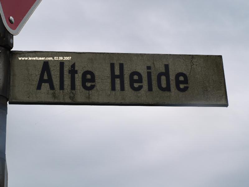 Foto der Alte Heide: Straßenschild Alte Heide