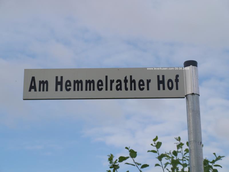 Foto der Am Hemmelrather Hof: Straßenschild Am Hemmelrather Hof