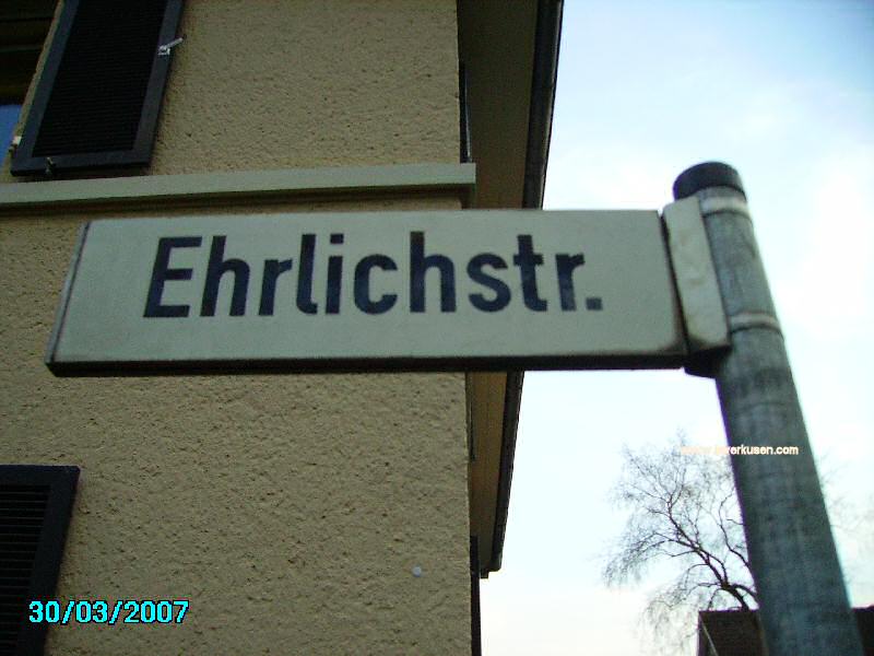 Foto der Ehrlichstr.: Straßenschild Ehrlichstr.