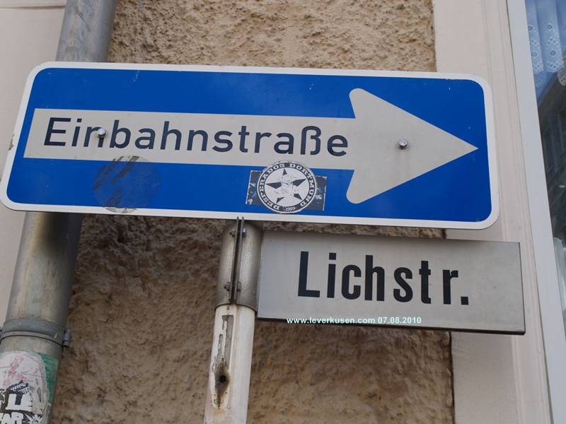 Foto der Lichstr.: Straßenschild Lichstr.