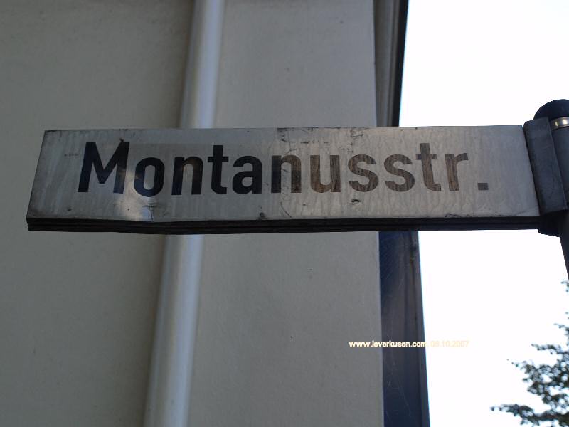 Foto der Montanusstr.: Straßenschild Montanusstr.