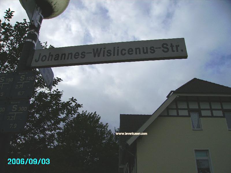 Foto der Johannes-Wislicenus-Str.: Straßenschild Johannes-Wislicenus-Straße