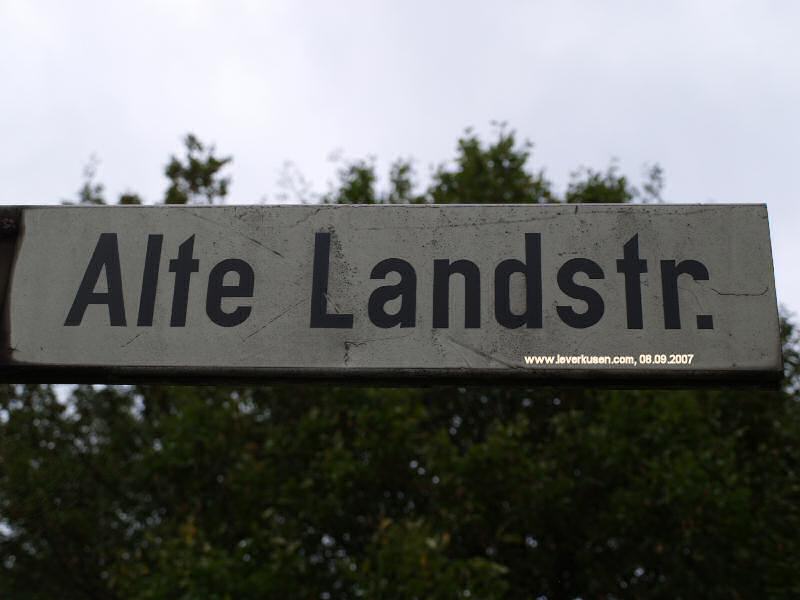 Foto der Alte Landstr.: Straßenschild Alte Landstr.