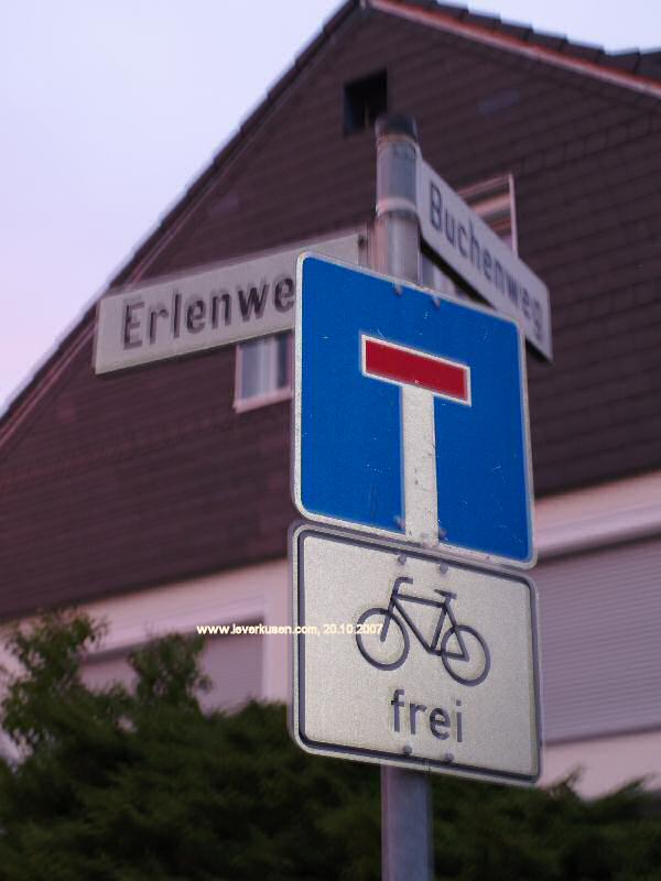 Foto der Erlenweg: Straßenschild Erlenweg