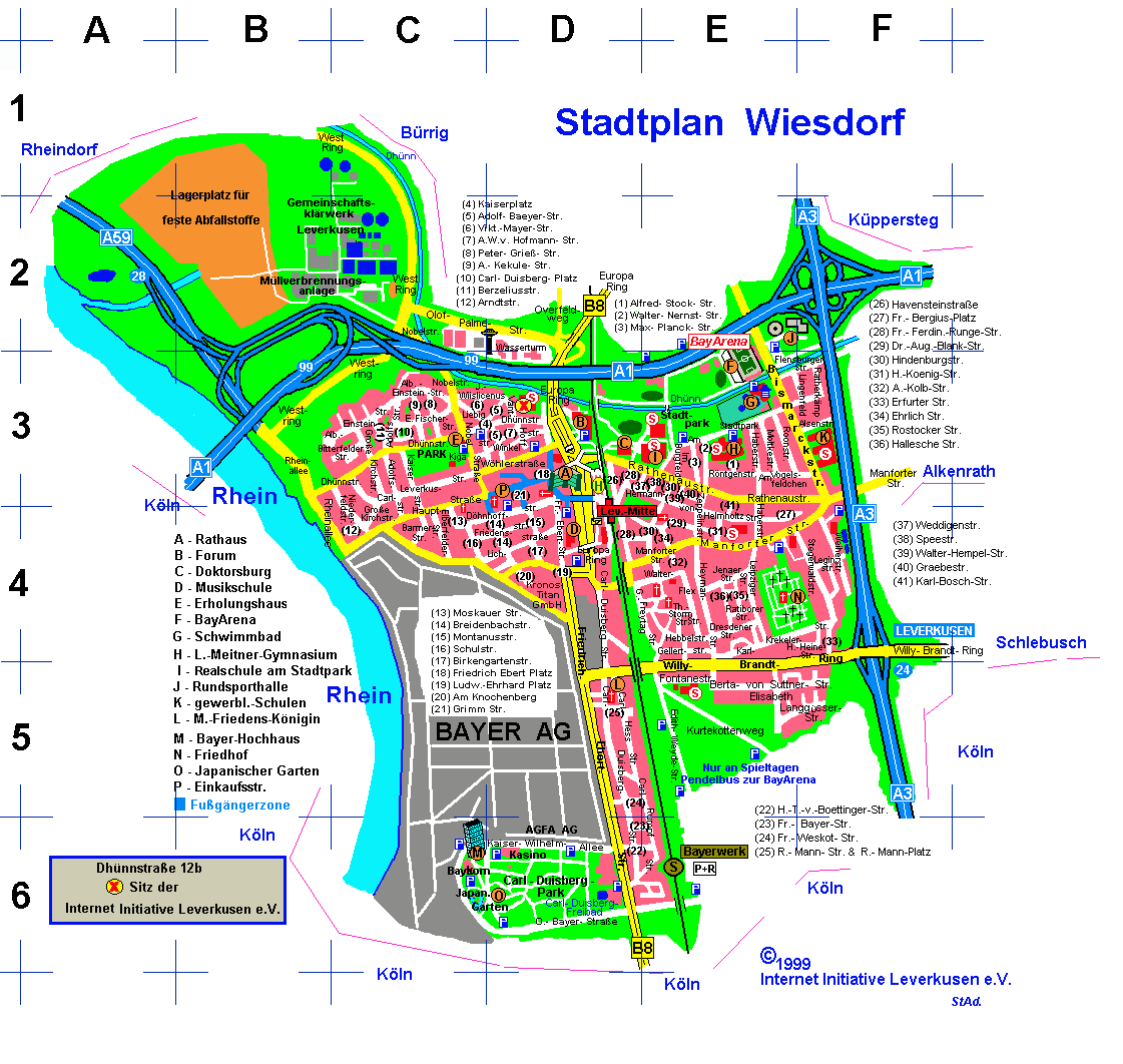 Stadtplan Wiesdorf (82 k)
